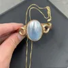 Halsband örhängen set mode 4 i 1 unik strass djuphavs pärlskal smycken för kvinnor charmsträngsring