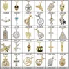 Jasen fashion 18k gold plated white topaz stones mens hip hop jewelry pendant