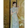 민족 의류 2023 봄과 여름 Cheongam Aodai 개선 된 여성 매일 베트남 공식 Qipao 중국 드레스