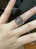 Дизайнерское кольцо с несколькими кольцами, модные кольца из стерлингового серебра 925 пробы, роскошные многослойные кольца с разделением цветов, бесплатная доставка ювелирных изделий 1CWA