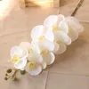 Flores decorativas 1 peça flor artificial pu toque real borboleta orquídea casa casamento holidaydecoration diy natal