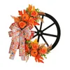 Decorative Flowers Autumn Harvest Thanksgiving Pumpkin Wreath Home Decoration Fall Festival Party Supplies Gift