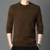 Men's Sweaters Fleece Sweater Cozy Knit Thick Warm Stylish Pullovers With Soft Plush For Fall Winter Wear Solid Color