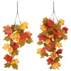 Dekorativa blommor Simulering Vine Harvest Festival Halloween Autumn Decoration Artificial Wall Hanging Decor Fake Plants