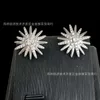 designer earring luxury jewelry 925 Sterling Silver fashion Snowflake 5a Zircon stud earrings for women hypoallergenic