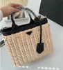 new women's handbag high-end custom quality wicker braided canvas Tote bag fashion trend crossbody bag very large capacity shoulder bag