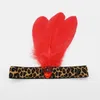 Diademas de plumas con estampado de leopardo, accesorios de vestido Flapper Charleston, diadema para disfraz, tocado, joyería de fiesta para mujer