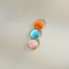 Brooches Ajojewel DIY Round Opal Brooch Magnet Safety Pin No Trace Collar High Quality Costume Jewelry All Match