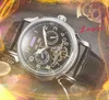 Große digitale Ziffern, Tag, Datum, Uhrzeit, Zifferblatt, Herrenuhr, 43 mm, mechanisch, vollautomatisch, 2813 Uhrwerk, Business-Uhr, echtes Lederarmband, klassische Armbanduhr, Geschenke