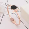 Bangle Circular Black Luxury Armband Women för rostfritt stålarmband Set Summer Fashion Jewelry Accessory