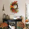装飾的な花の装飾装飾の玄関カボチャのベリー装飾秋の感謝祭の収穫農家の家耐久性