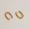 Stud Earrings Fashion Gold Color Geometric U-Shape Hoop For Women Men Punk Hip-Hop Metal Round Circle Party Jewelry