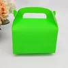 Gift Wrap 12Pcs Large Colorful Muffin Cake Candy Box With Handle Wedding Favor Fold Bread Packaging Boxes Birthday