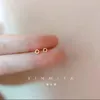 Hoopörhängen 925 Silver Needle Ear Piercing Tiny Stud Gold Color for Women Prevent Allergy Söt stjärnmånen Trendiga smycken