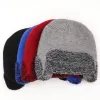 Bonnet antibruit d'hiver pour hommes, chapeau tricoté en fourrure épaisse, chaud, Skullies, Protection des oreilles, coupe-vent, oreillettes, Bonnet