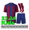 ユニフォームペドリキッズサッカージャージLewandowski Gavi 23 24 Kit Ansu Fati Barcelona Ferran Raphinha F. de Jong Gundogan Camiseta de Futbolフットボールシャツユニフォーム