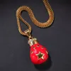 Mode-Hip Hop Pendentif Collier Américain Drapeau Chinois Pendentif Collier De Mode Gants De Boxe Collier Jewelry306R