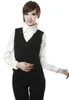 Women's Vests S-4XL Red Black Vest Work Wear Slim Short Veste Femme 2023 Spring Waistcoat Office Lady Sleeveless Jacket