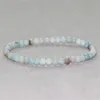 MG0024 Whole 4 mm Mini Gemstone Bracelet Natural Amazonite Bracelet Women's Yoga Mala Beads Jewelry211V