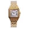 고품질 석영 운동 럭셔리 여성 탱크 시계 빈티지 시계 Panthere 22 27mm Square Watch Woman Sapphire 방수 Montre Luxe Gold Silver Watchs