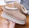 Womens slippers Tazz Chestnut Slides Dheepskin Shearling uggsly Tasman Classic Ultra Mini Platform Boots Suede ugges shoes Blend Winter Australia Booties 606ess
