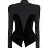 Women's Jackets 2023 Autumn/Winter Star Fashion Slim Fit Structure Silhouette Spliced Suit Jacket