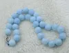 Chaînes Sky Blue Jade Round 14mm Collier 18inch Perles en gros Nature FPPJ Femme 2023