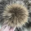 Keychains Magicfur - 5PCS Real Raccoon Fur Ball Pompom W Snap Button For Hat Shoes DIY Accessories 15CM