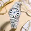 Montres-bracelets Sdotter Mode Femme Montre Argent Bracelet Diamant Pour Femmes Montres Étanches De Luxe Rose Or Lad