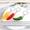 Llaveros 1 unids creativo chili comida colgante llavero para mujeres hombres regalo moda lindo divertido color simulación vegetal bolsa caja de coche llavero
