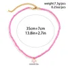 Colliers pendants ingesight.z Bohemian en acier inoxydable rose riz plage de cou perle Collier pour femmes coeur coréen chaîne de clavicule y2k bijoux