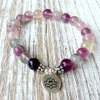 SN1036 Natural Fluorite Yoga Bracelet High Quality Chakra Jewelry Aura Cleansing Healing Crystals Bracelet Wrist Mala Beads Jewelr292f