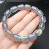 Bracelets à maillons en Labradorite naturelle, perles seau, breloques à la mode, bijoux en pierres précieuses personnalisés pour hommes et femmes, 1 pièces