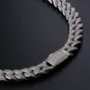 سعر الجملة 14 مم 3 صف مخصص الهيب هوب الجليد خارج المجوهرات 925 Silver D-VVS1 Super White Moissanite Diamond Chain