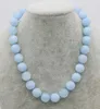 Chaînes Sky Blue Jade Round 14mm Collier 18inch Perles en gros Nature FPPJ Femme 2023