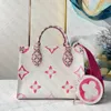 Luxe #20a Bloem Hoog De Boodschappentassen Embossing Tas Dames Handtassen Mode Tassen Mama Kwaliteit Tas Leer Designer Handtassen Tote 2pcs/se