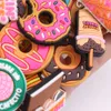 Atacado 100 peças de pvc comida donuts café biscoito amor coração cupcake sapato amuletos homem mulher fivela decorações para pulseira botão tamanco