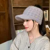 Visières casquette de Baseball femmes 2023 mode coréenne tricot chapeau visière bonnet vide hiver chapeaux pour Gorras Hombre