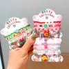 3 stks/set Cartoon Kleurrijke Kralen Kerst Armband Voor Kinderen Kerstman Elanden Sneeuwpop Hanger Ornament Xmas Armband Sieraden Gift