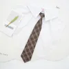 Bow Ties JK NecTies Boys Girls Student Lazy Striped Plaid Cotton Tie voor vrouwelijke shirt uniforme kledingaccessoires verstelbare carvat