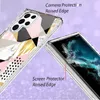Samsung Galaxy S23 S23 S21 Fe S22 Ultra Shopproof Transparent Clear Armor Hard Luxury Marble Cover Fit Foot 20 Ultra에 대한 Heavy Duty Three Layer Defender Phone Case Case Case