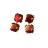 Petites boucles d'oreilles Concubine en fleur de pêcher, Bracelet et collier, ensemble de pierres émaillées transparentes, bijoux de banlieue minimalistes