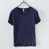 Men's T Shirts 2023 Summer Cotton T-shirt Men O-Neck Solid Color Casual Thin Shirt Basic Tees Plus Size Short Sleeve Tops