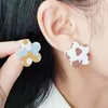 Studörhängen Minimalist Creative Sweet Flower Set for Women Girls Sower Bloom Earings Fashion Jewelry Party Gifts 2023