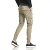 Męskie spodnie mody utwór mody Casual Joggers cargo streetwear chude dopasowuj spodnie kieszenie taktyczne ubranie w stylu armii