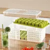 Bakning Mögel Ice Ball Storage Container Box 32/64/96 rutnät Plast med lock 2 i 1 Multi-Layer Kitchen Tools Accessories Tray