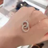 Ketting Swarovski Designer Luxe Mode Dames High Edition Donut Dubbele Ring Ketting Ketting Element Kristal Kraagketting