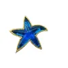 In "Ocean Star" overdrijft de oude vintage zware industrie de zeesterrenbroche, handgebakken glas, eenvoudig en modieus