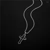 Pendant Necklaces Creative Fashionable Minimalist Oil Dripping Cross Necklace Men's Jumpy Hip-hop Jewelry Wholesale