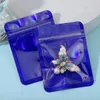 Laser Zipper Bags Hologram Iridescent Pouches Resealable Plastic Packaging Bag Cosmetic Trinkets Jewelry Storage Bag